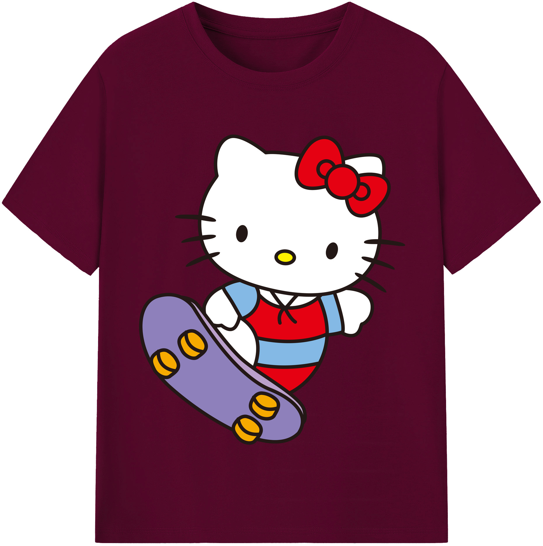 （画像用） Hello Kitty ハローキティ レディースカジュアルプリントTシャツ（綿100％）